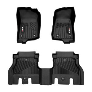 Jeep Wrangler JL Floor Mats - Omac - 3D Texan Premium TPE - Black - 2018 Jeep Wrangler JL Floor Mats - Omac - 3D Texan Premium TPE - Black - 2018